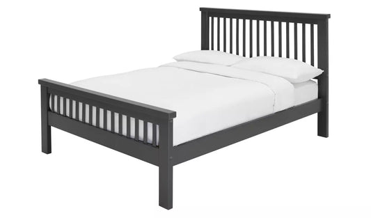 Aubrey Kingsize Wooden Bed Frame - Charcoal