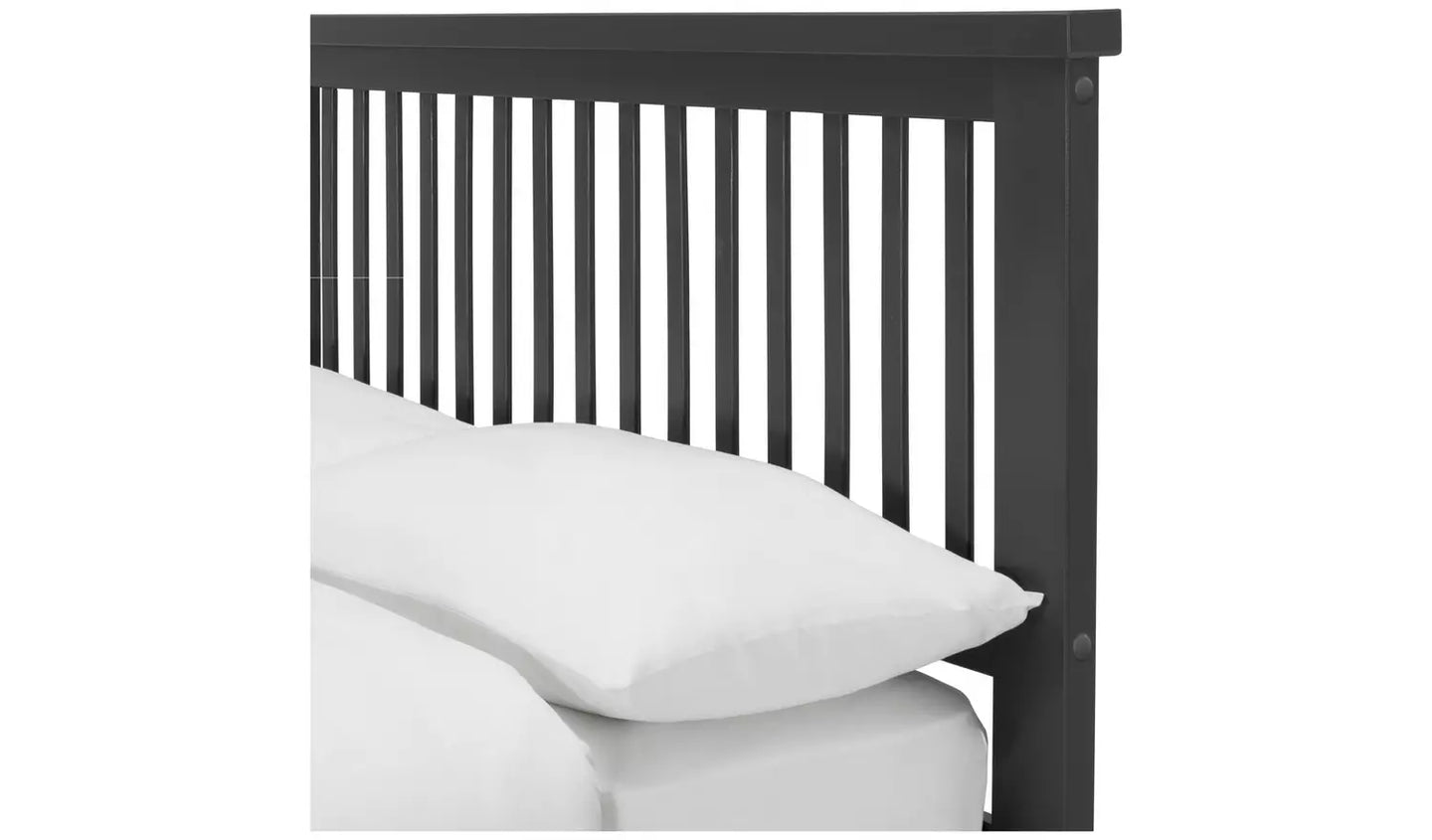 Aubrey Kingsize Wooden Bed Frame - Charcoal