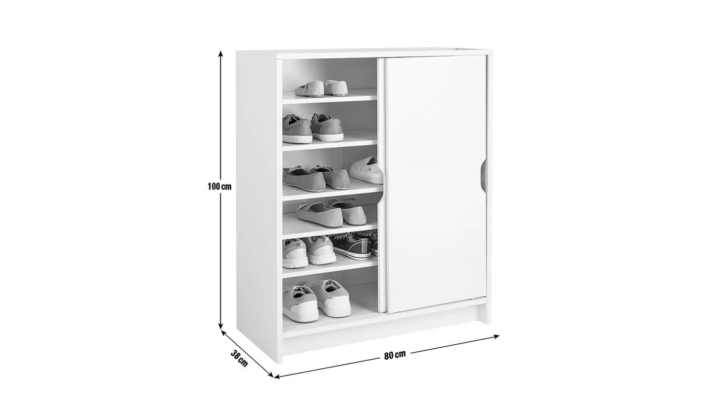 Assembled Chloe 2 Door Shoe Storage Cabinet - Grey