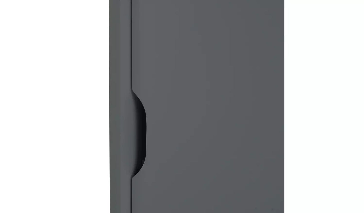 Assembled Chloe 2 Door Shoe Storage Cabinet - Grey