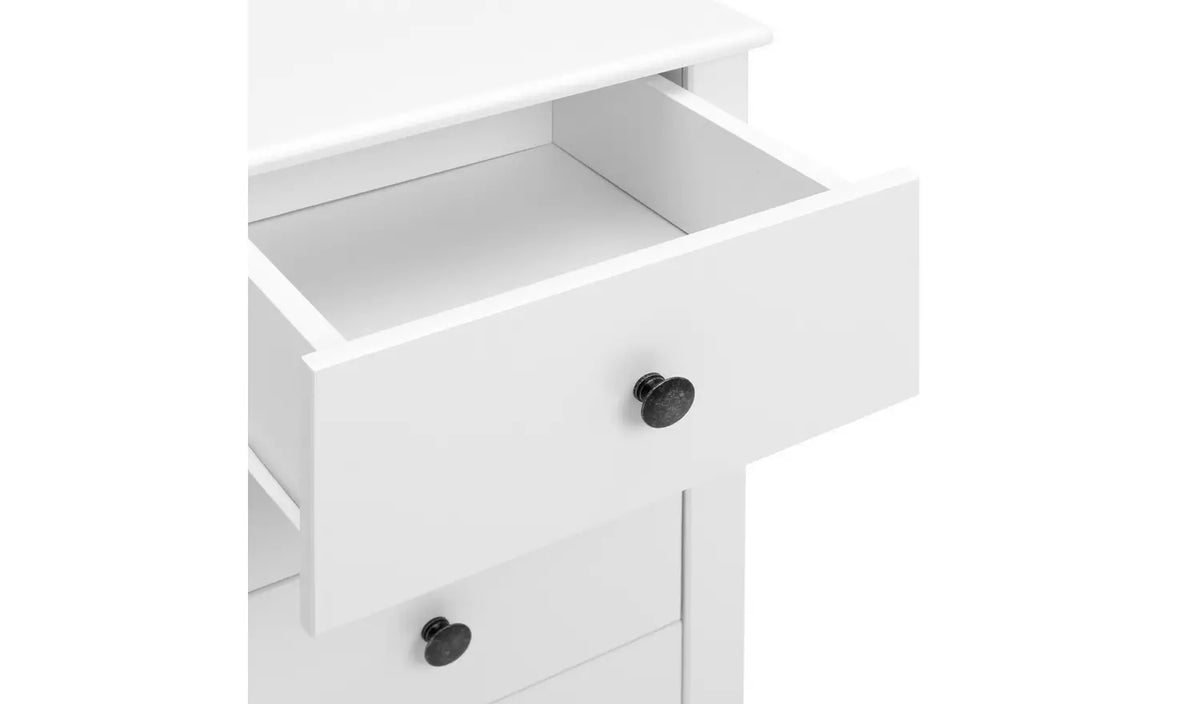 Assembled Minato Slim 6 Drawer Chest - White