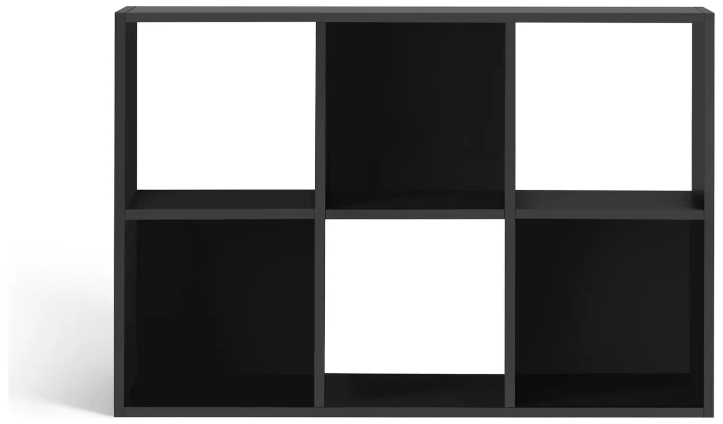 Assembled Squares 6 Cube Storage Unit - Black