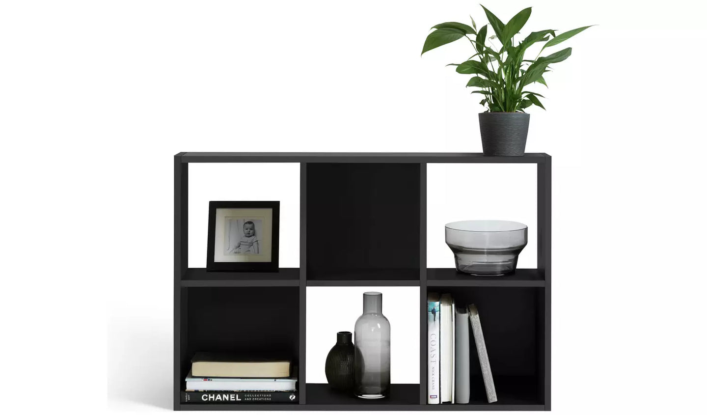 Assembled Squares 6 Cube Storage Unit - Black