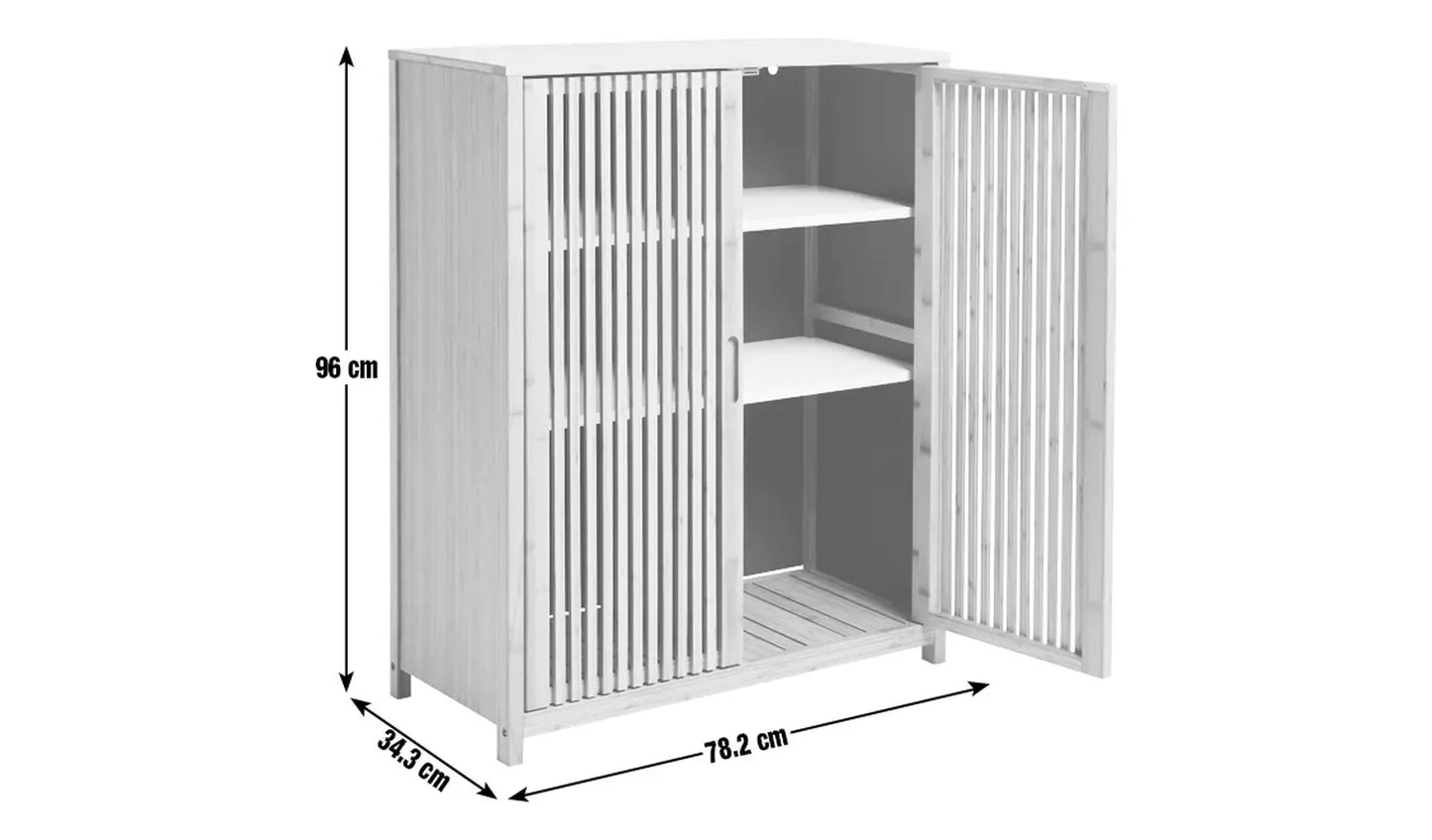 Assembled Habitat Eave 2 Door Bamboo Cabinet - Natural