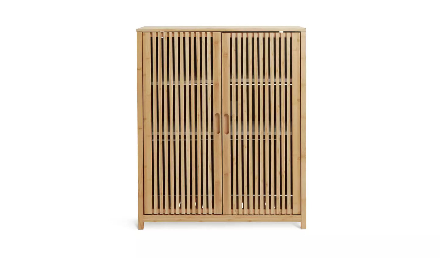 Assembled Habitat Eave 2 Door Bamboo Cabinet - Natural
