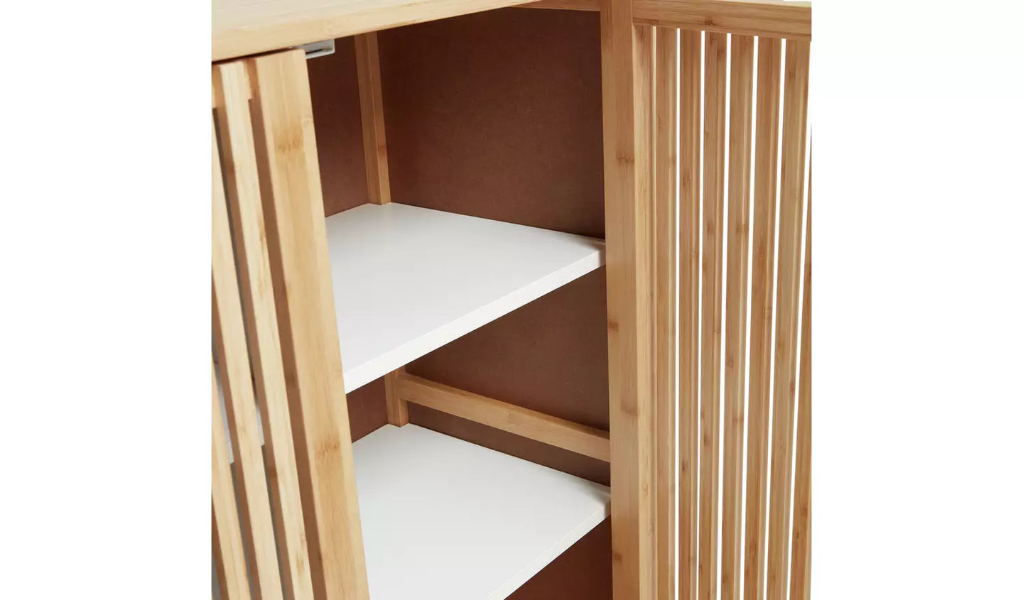 Assembled Habitat Eave 2 Door Bamboo Cabinet - Natural