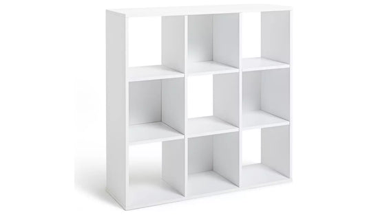 Assembled Squares 9 Cube Storage Unit - White