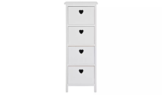 Assembled  Edie 4 Drawer Storage Unit – White