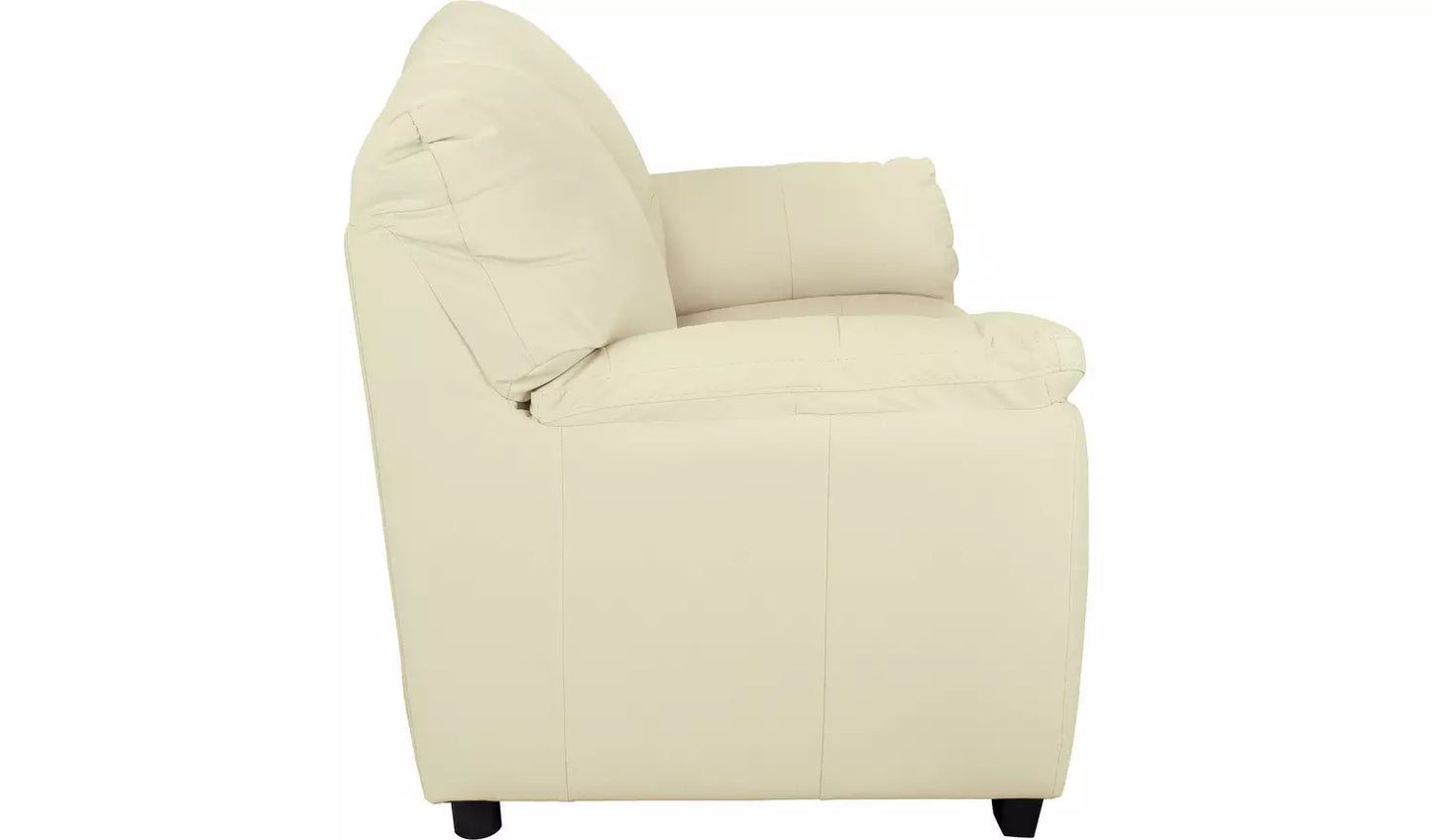 Milano Leather 2 Seater Sofa - Ivory