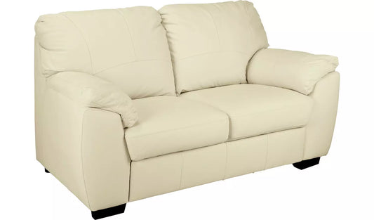 Milano Leather 2 Seater Sofa - Ivory