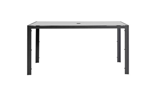 Hereford 6 Seater Metal Table - Black