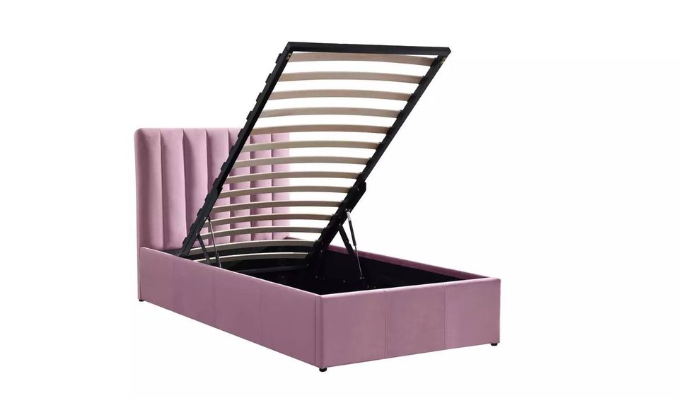 Habitat Pandora Single Ottoman Bed Frame - Pink