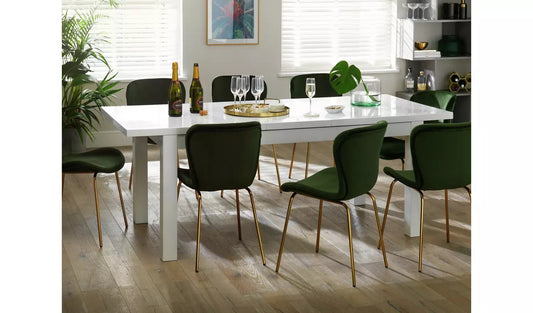 Lyssa Extending 6-8 Seater Dining Table - White (minor mark)