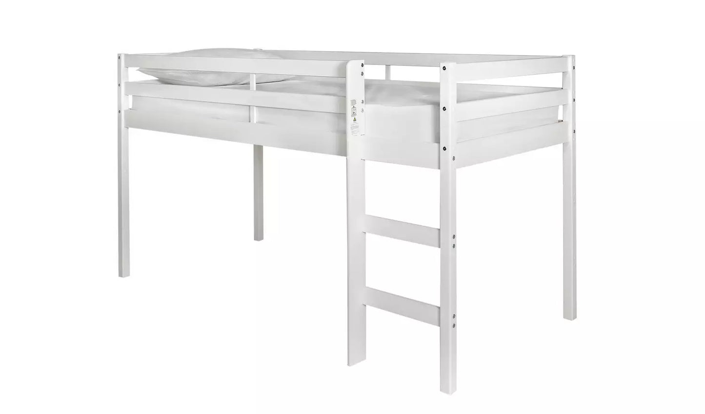 Kaycie Mid Sleeper Shorty Bed Frame - White