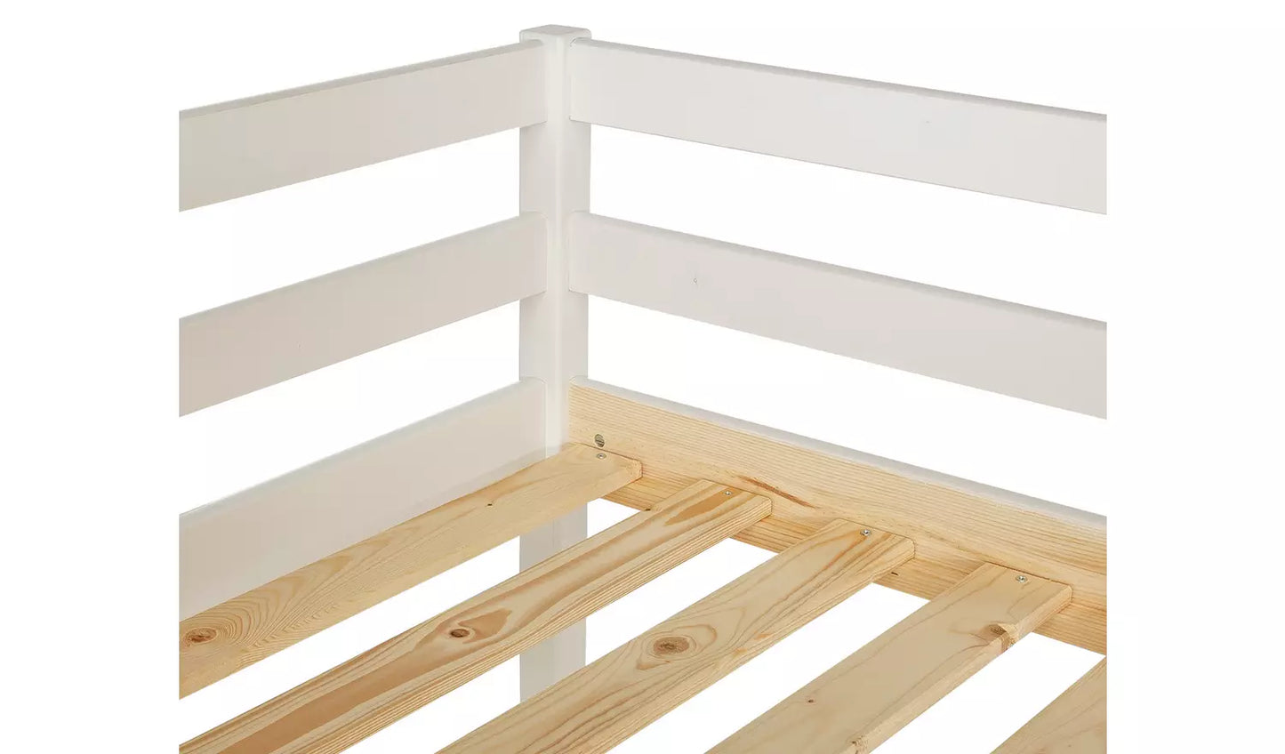 Kaycie Mid Sleeper Shorty Bed Frame - White