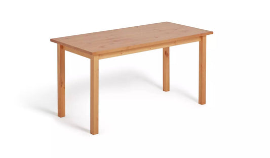 Habitat Ashdon Solid Pine 6 Seater Dining Table - Oak Effect