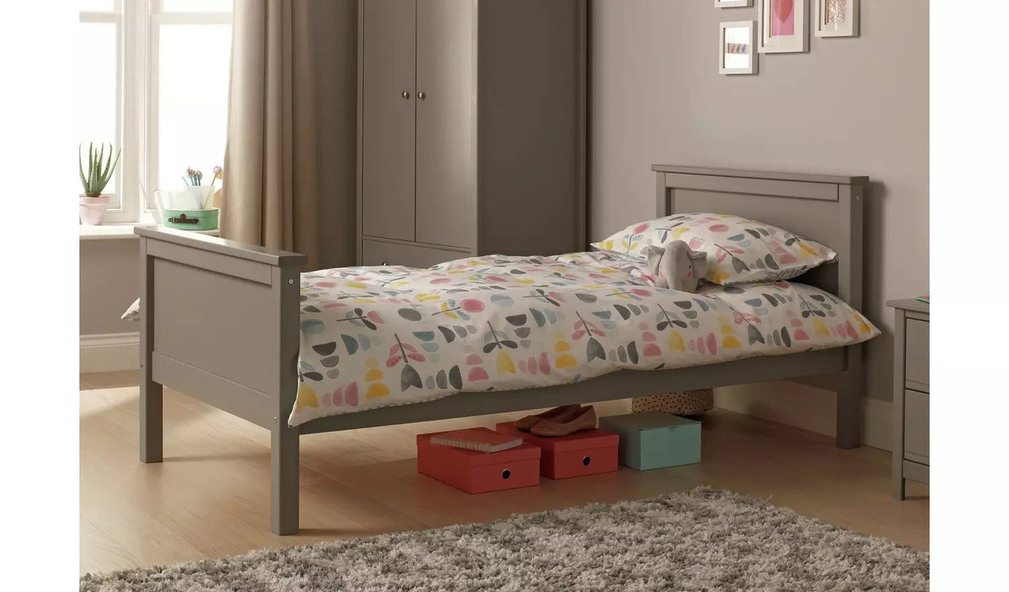 Habitat Brooklyn Single Bed - Grey