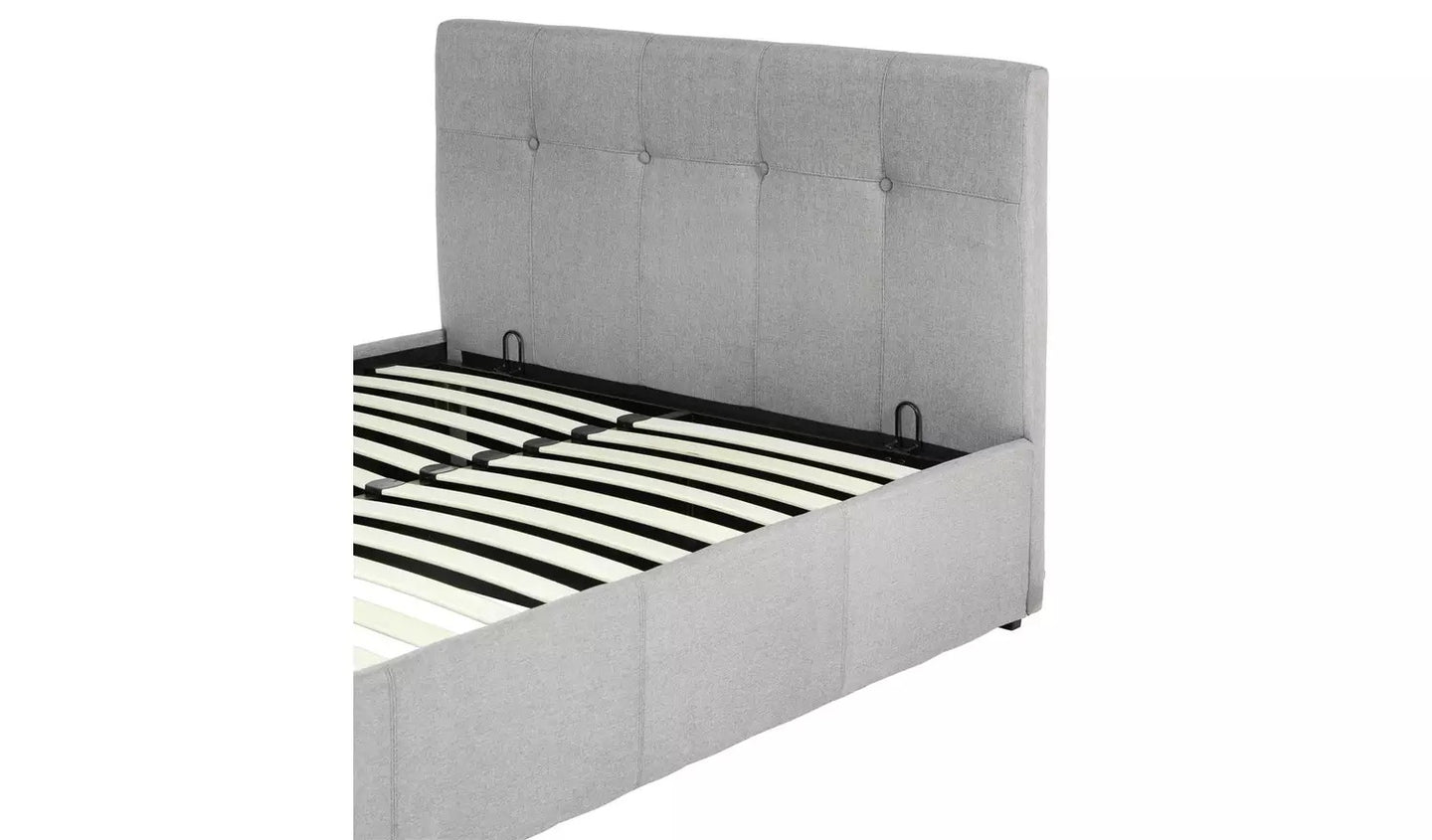 Assembled Eros Superking Fabric Ottoman Bed Frame - Grey