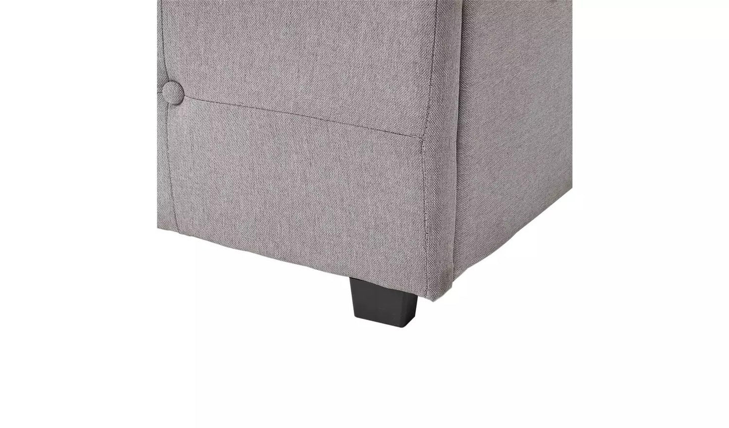 Assembled Eros Superking Fabric Ottoman Bed Frame - Grey