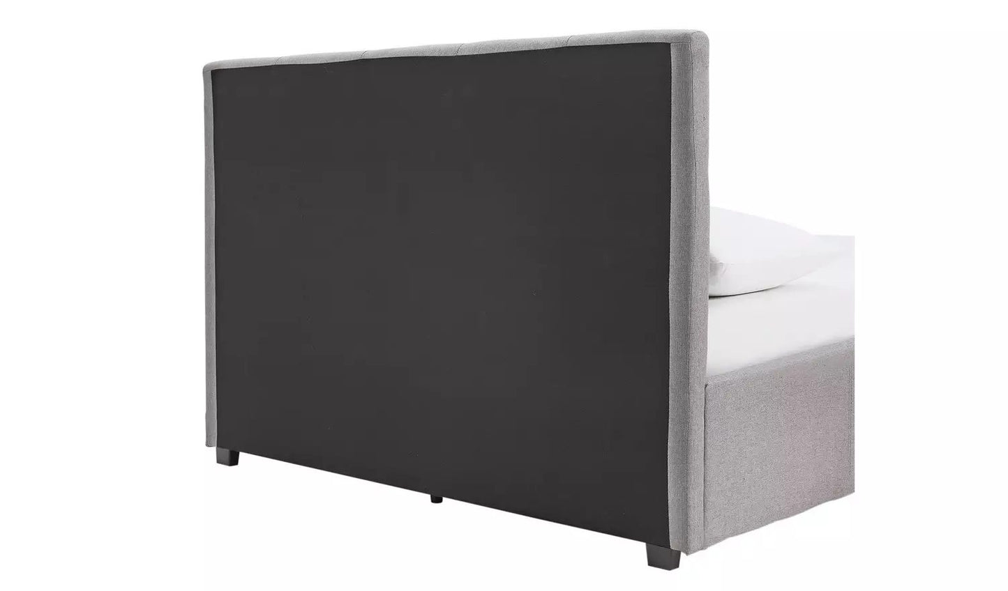 Assembled Eros Superking Fabric Ottoman Bed Frame - Grey