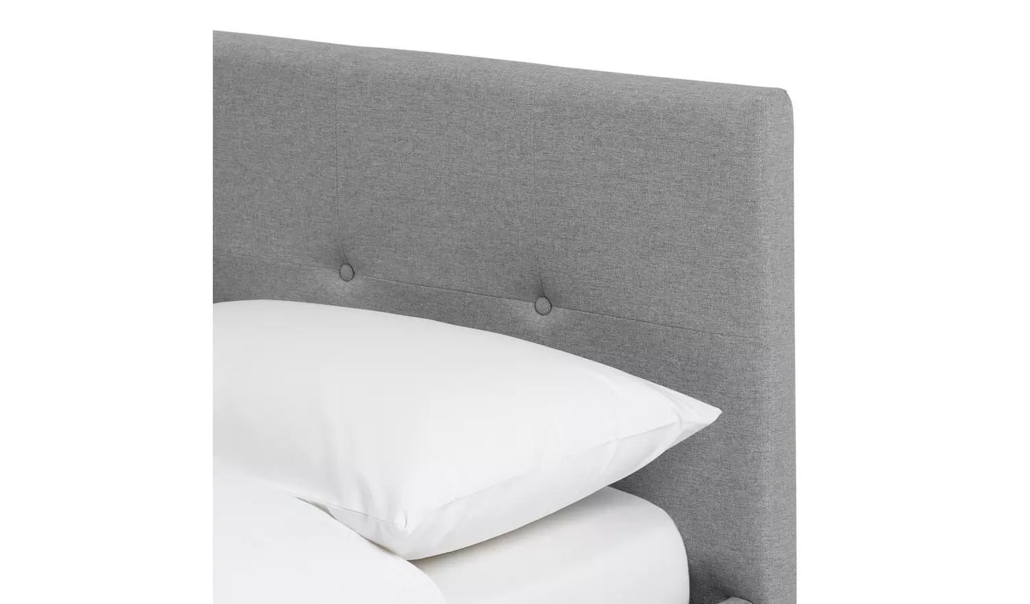 Assembled Eros Superking Fabric Ottoman Bed Frame - Grey