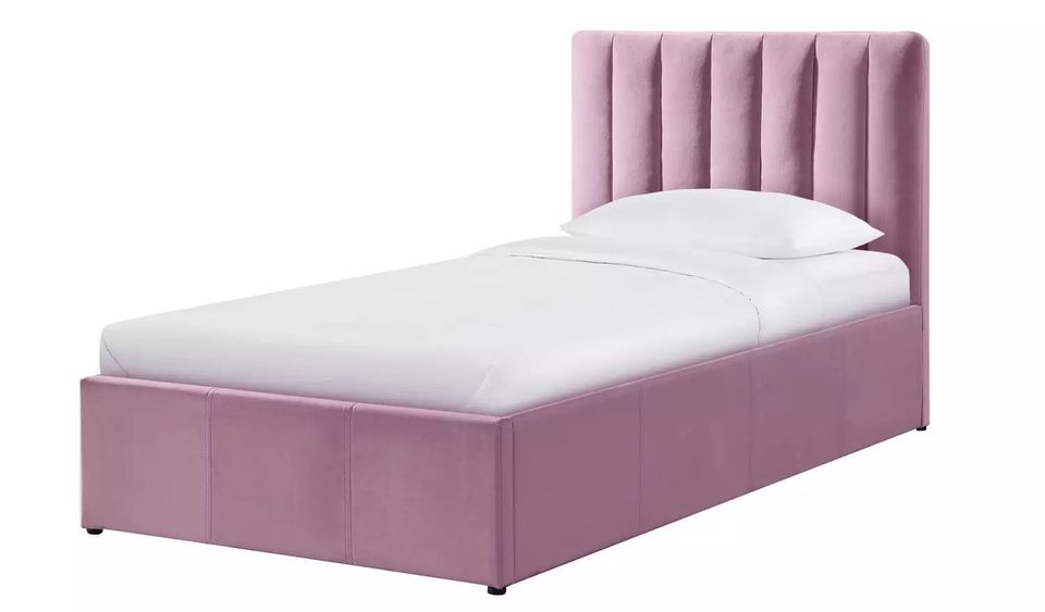 Habitat Pandora Single Ottoman Bed Frame - Pink