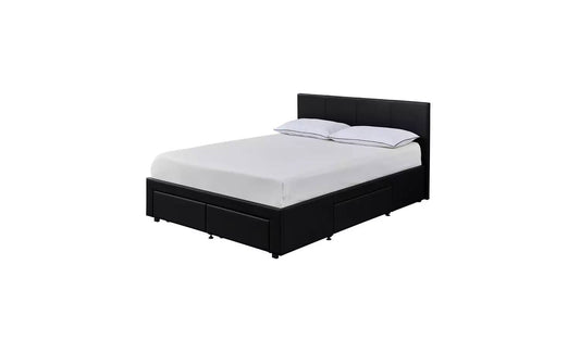 Lavendon 4 Drawer Double Bed Frame - Black