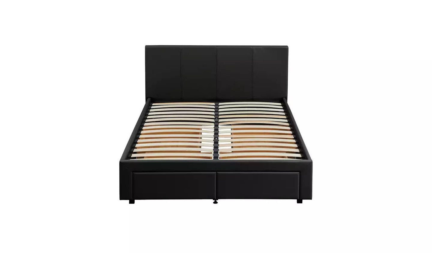 Lavendon 4 Drawer Double Bed Frame - Black