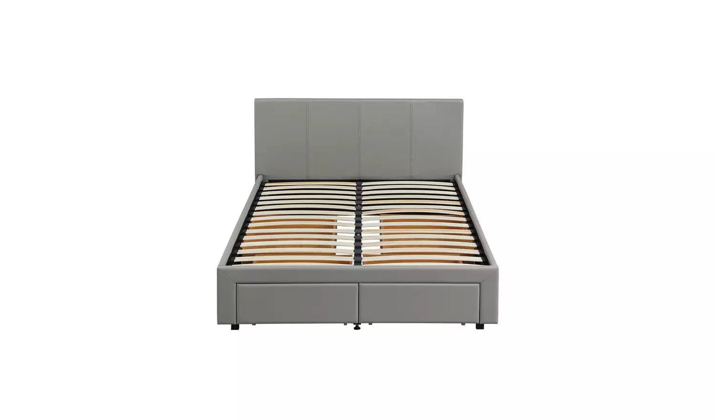 Habitat Lavendon 4 Drawer Double Bed Frame - Grey