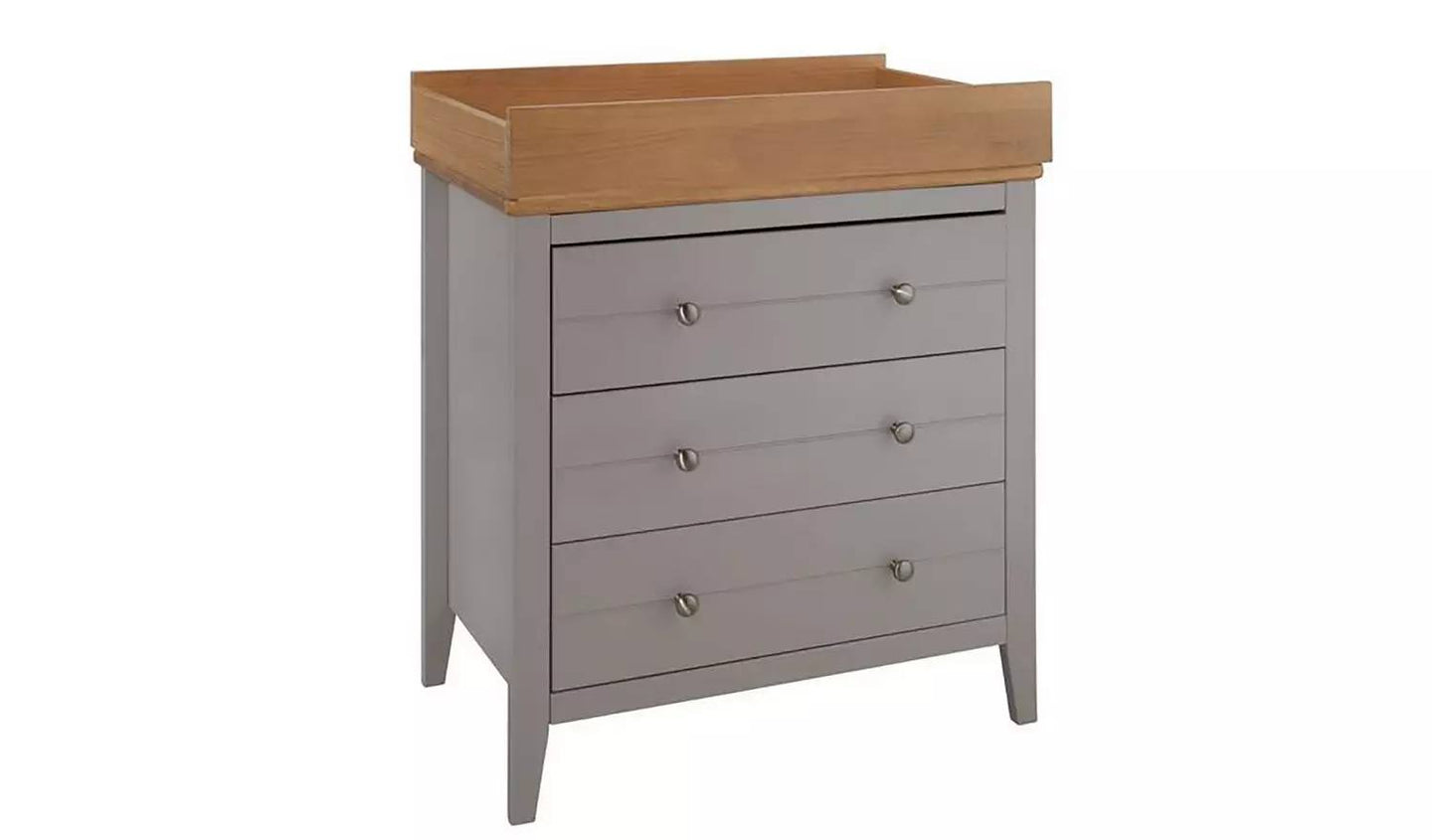 Assembled Canterbury Nursery Chest Drawer - Grey