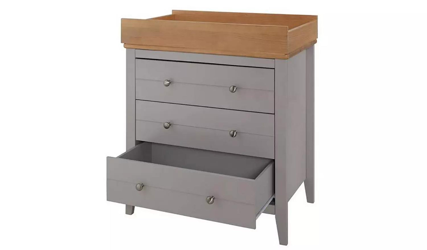 Assembled Canterbury Nursery Chest Drawer - Grey