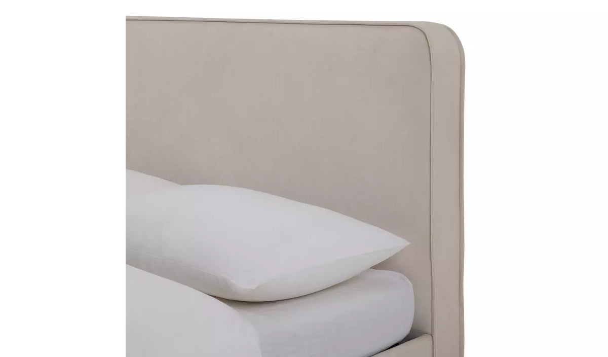 Assembled Habitat Kempley Double End Lift Ottoman Bed - Cream