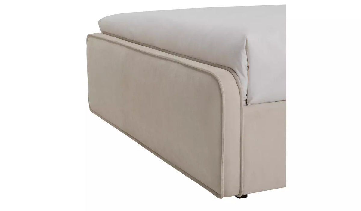 Assembled Habitat Kempley Double End Lift Ottoman Bed - Cream
