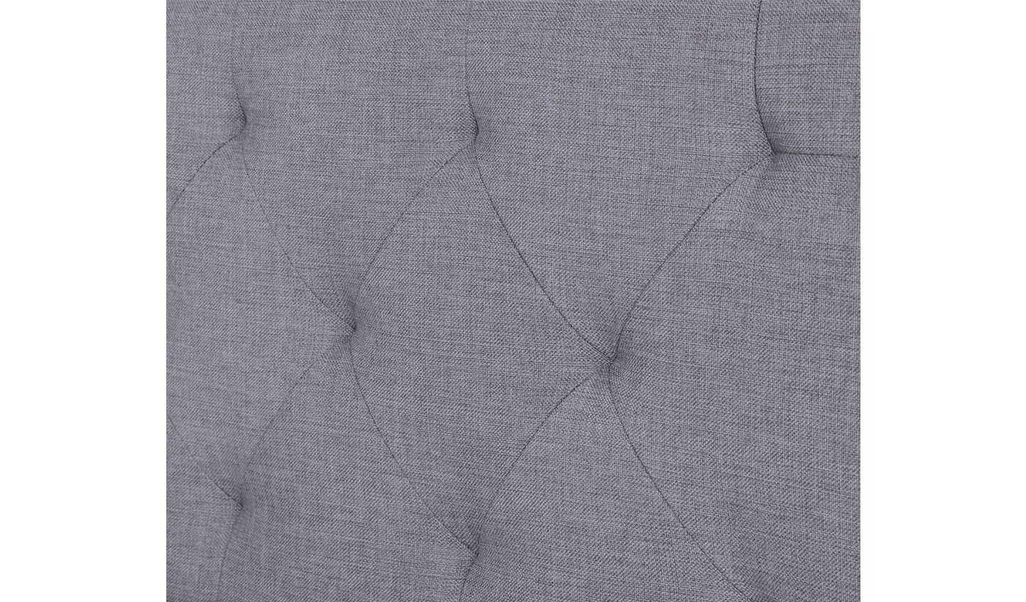 Assembled Newbury Double 2 Drawer Fabric Bed Frame - Grey