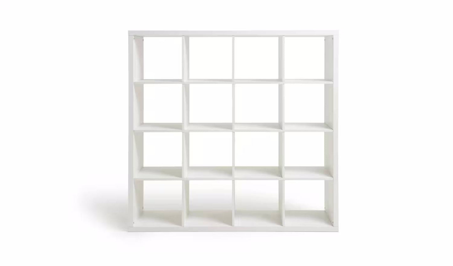 16 Cube Storage Unit - White