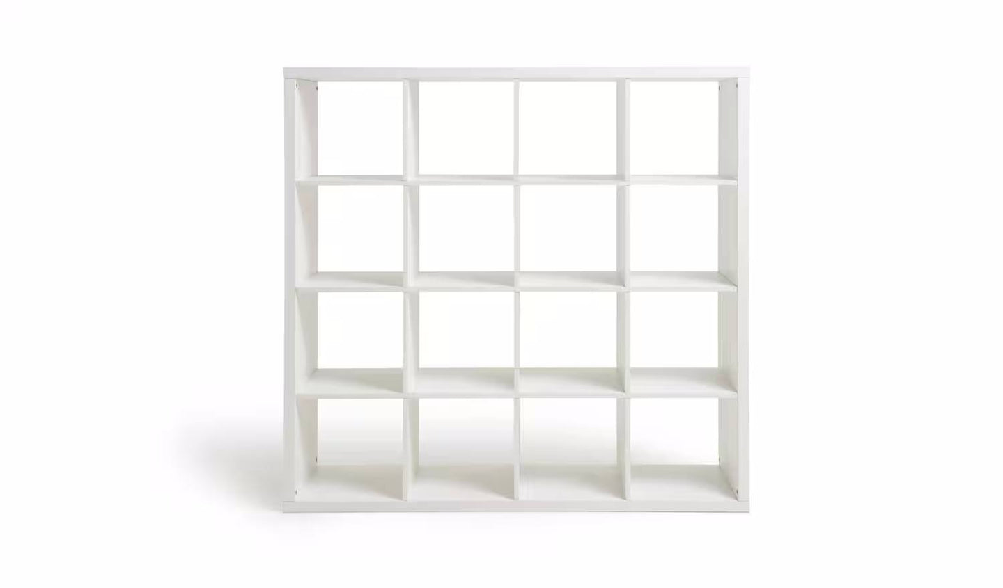 16 Cube Storage Unit - White