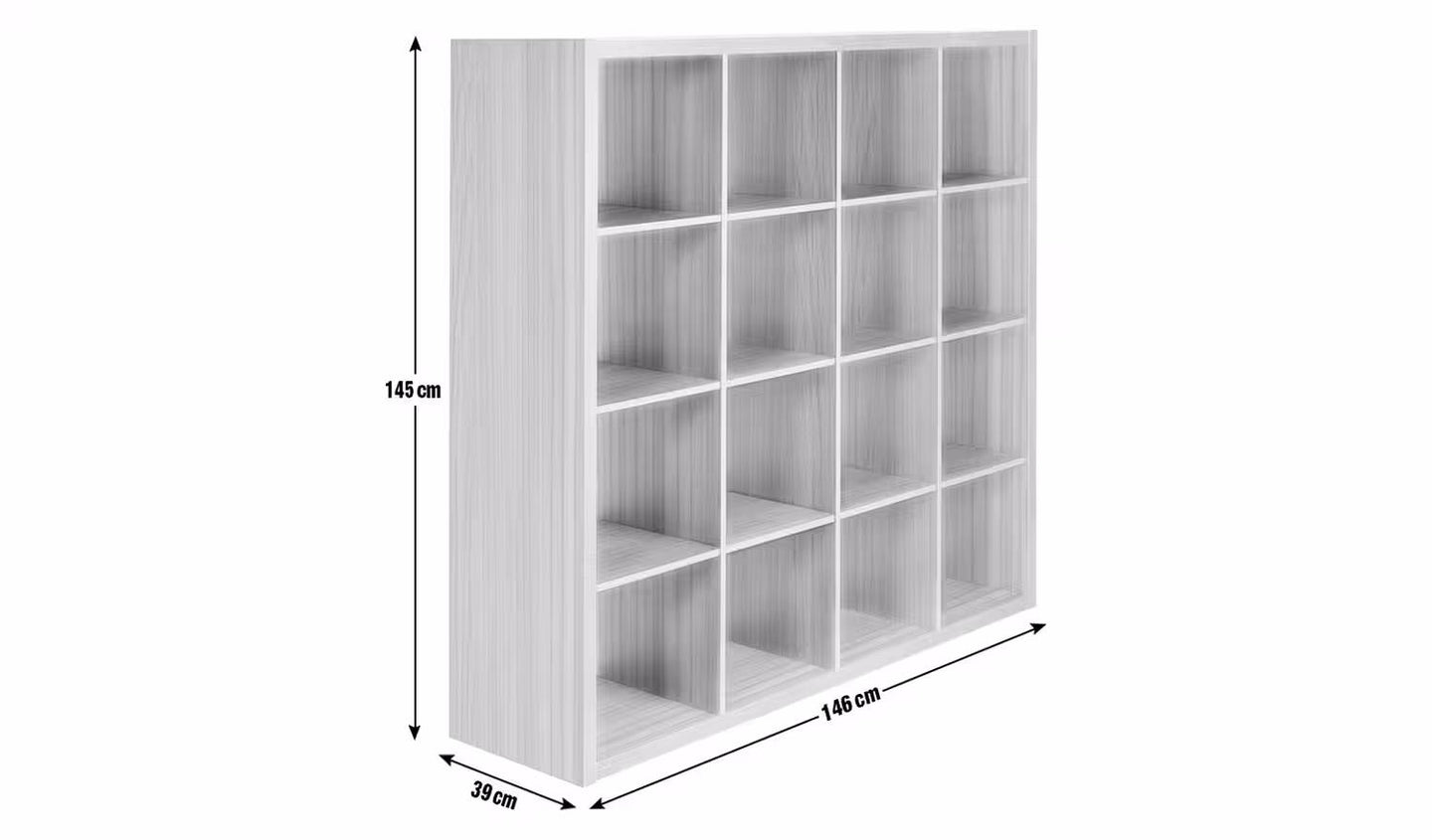 16 Cube Storage Unit - White