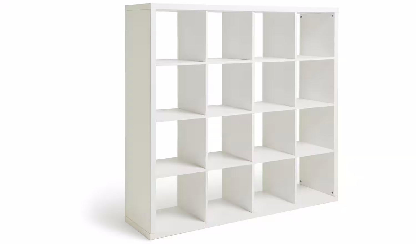 16 Cube Storage Unit - White