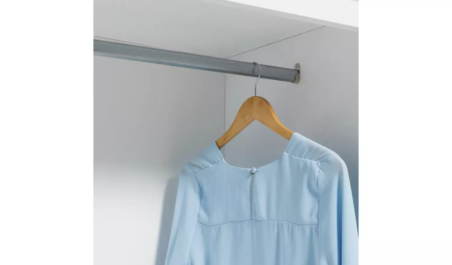 Jenson 2 Door 2 Drawer Wardrobe - Matte White