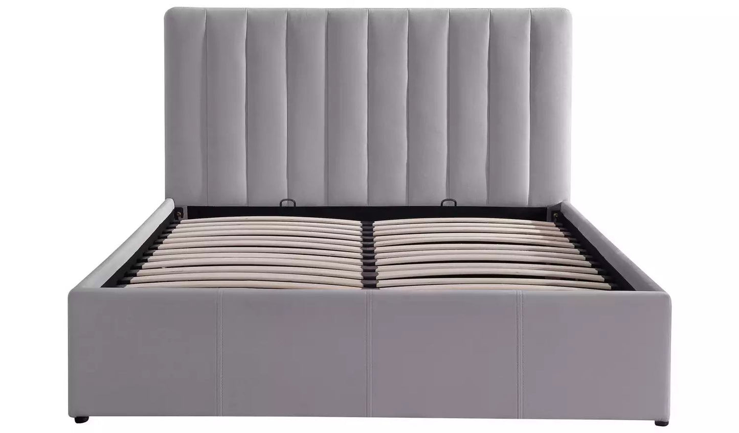 Pandora Kingsize Ottoman Bed Frame - Grey