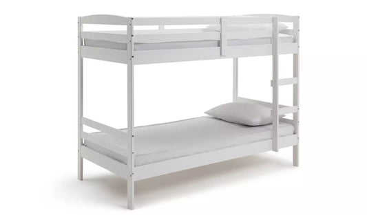 Assembled Josie Shorty Bunk Bed Frame - White (With Mattress)