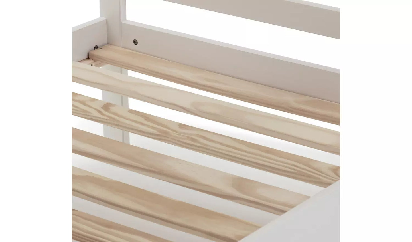 Josie Single Bunk Bed Frame - White