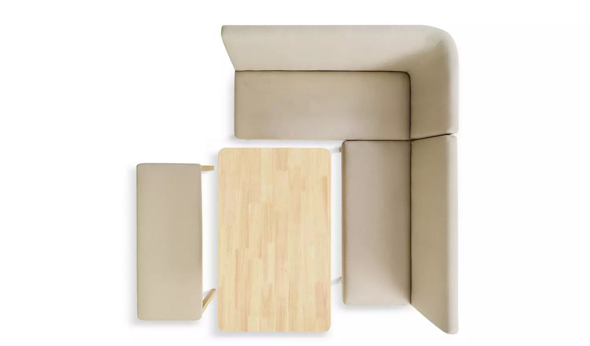 Assembled Conny Corner Dining Chair & Bench – Natural Wood (Viewing Recommended)