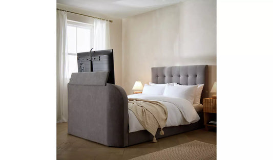 Bentley Kingsize 2.1 Sound TV Ottoman Bed - Grey