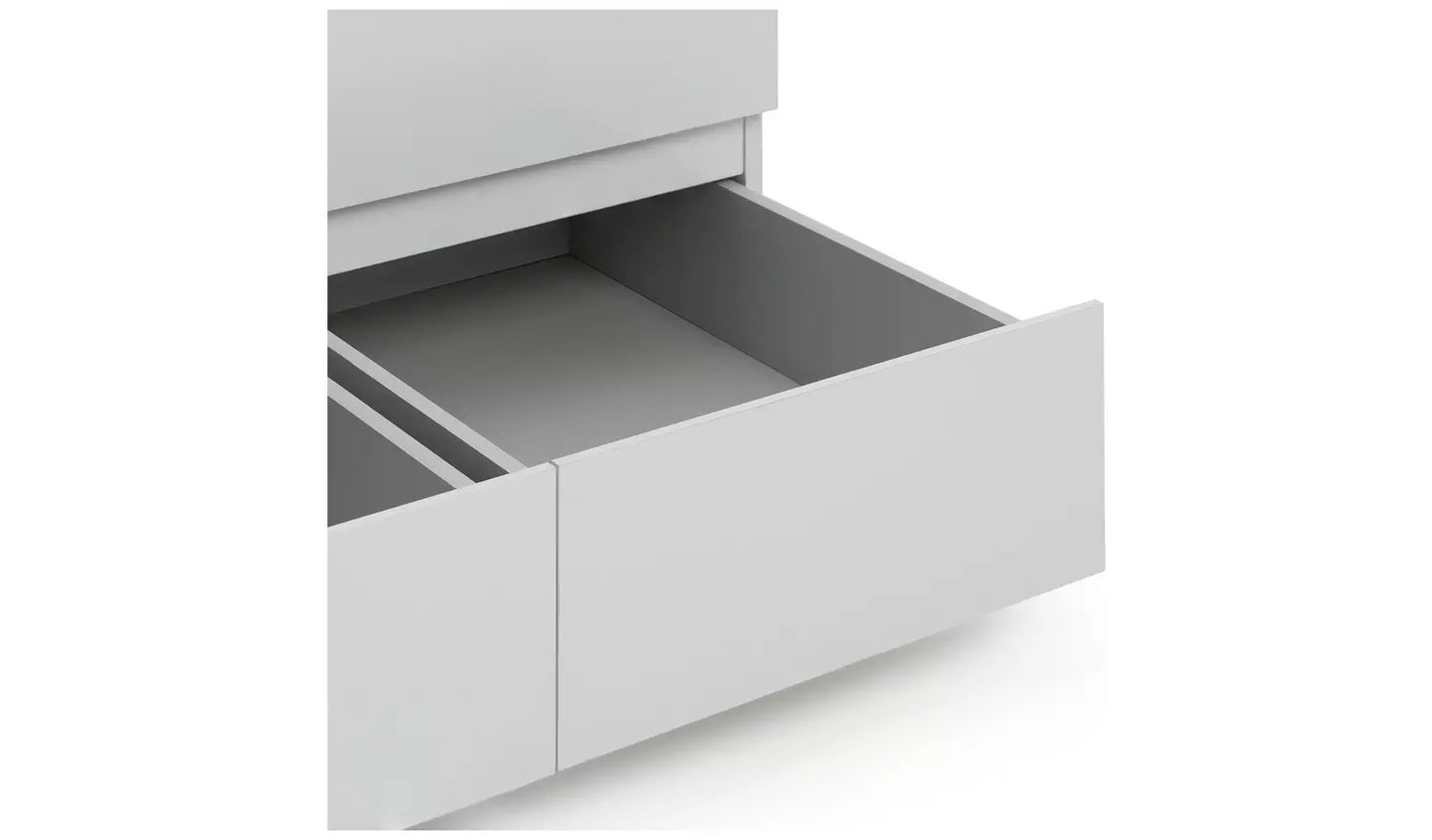 Jenson 3 Door 4 Drawer Mirror Wardrobe - Matte White