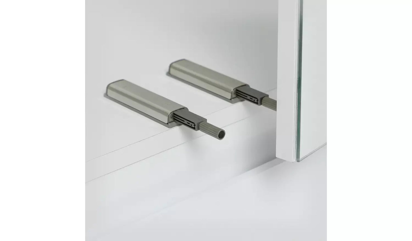 Jenson 3 Door 4 Drawer Mirror Wardrobe - Matte White