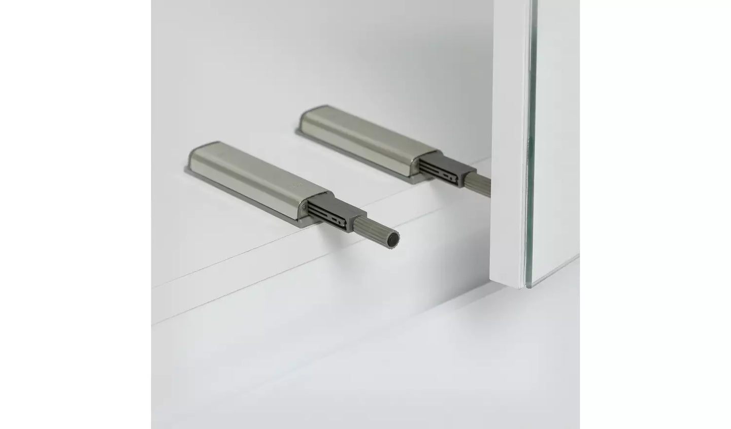 Jenson 3 Door 4 Drawer Mirror Wardrobe - Matte White