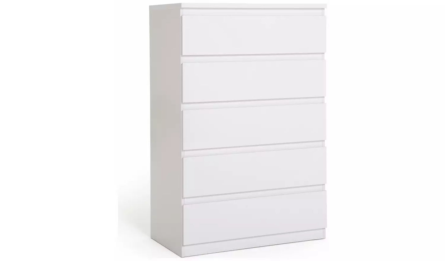 Assembled Jenson 5 Drawer Chest - Matte White