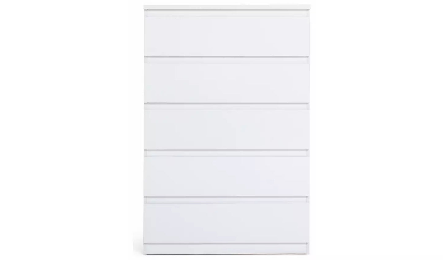 Assembled Jenson 5 Drawer Chest - Matte White