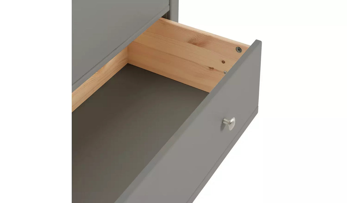 Assembled Habitat Brooklyn 2 Door 2 Drawer Wardrobe - Grey